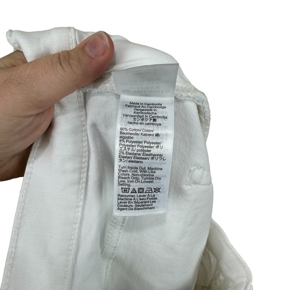 NWT J. Crew Mid-Rise Flare Crop Signature Stretch Raw Hem Jeans White Sz 31 - Picture 9 of 9